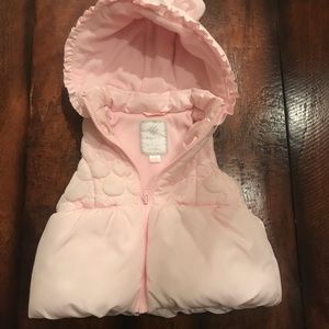 Gymboree pink puff vest 6-12 months